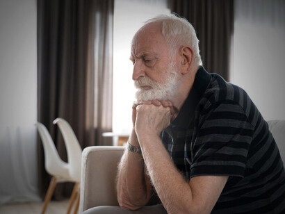 A senior man dealing with the effects of Alzheimer's disease