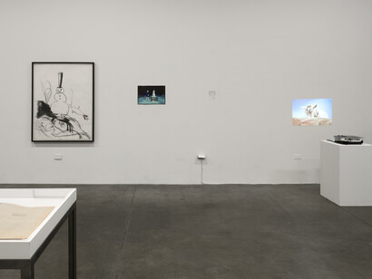 Julien Bismuth, Perchings, exhibition view. Courtesy of the artist and The Box. Photo by Fredrik Nilsen Studio