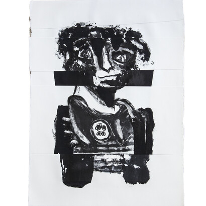 David King Reuben, Master Montage 2, Montage of Lithographs and Indian Ink