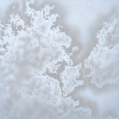 Roni Feldman, Quicksilver #41, 2022, acrylic on canvas mounted to wood panel, 24x24 inches. Courtesy of the artist and SLATE Contemporary Gallery