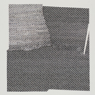 Toulu Hassani, untitled, mechanical pencil, oil on canvas, 2016, 61 x 43 cm / (Sammlung des Bundes, Bonn), © Foto: Volker Crone.