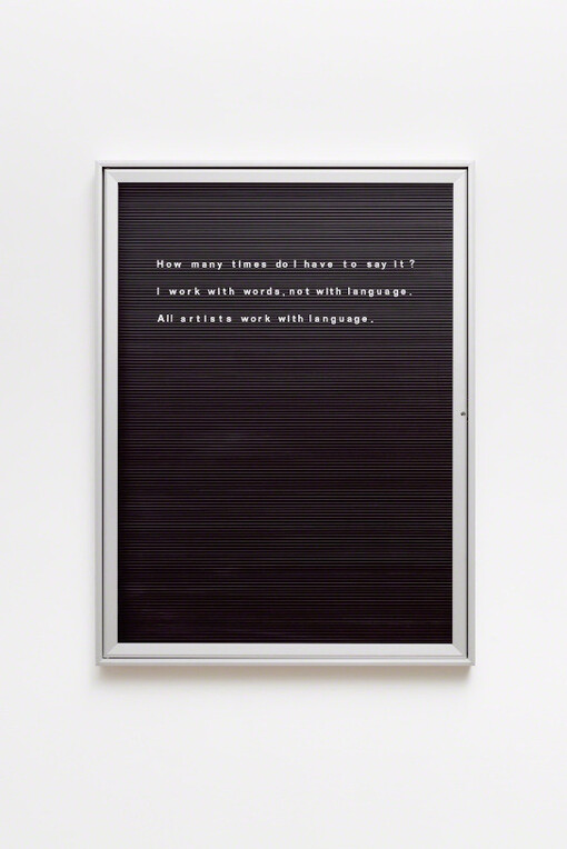 Bethan Huws. Courtesy of Galleria Vistamare