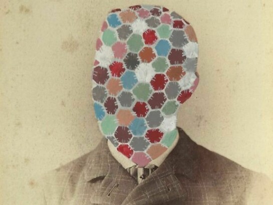 Tom Butler, Hex, 2012, Gouache on Albumen print, 16.5x10.5cm