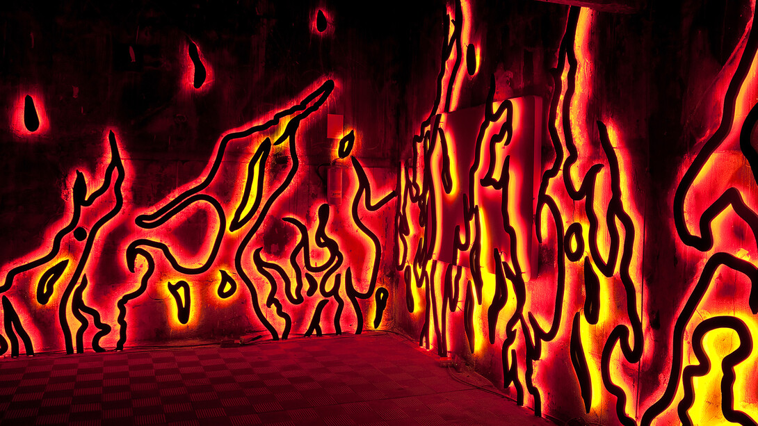 Los Carpinteros, 'Candela', 2013, Painted MDF, LED lights, Dimensions variable, Photo by Paco Gómez, Courtesy of Sean Kelly Gallery, New York, and Matadero de Madrid © Los Carpinteros