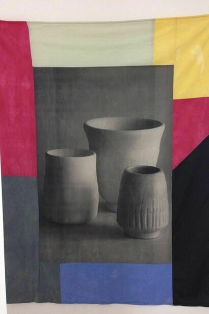 Christian Newby, Breton Study 3, 2013, Screenprint on muslin and hand dyed fabric, 166 x 128 cm, Courtesy of Vitrine