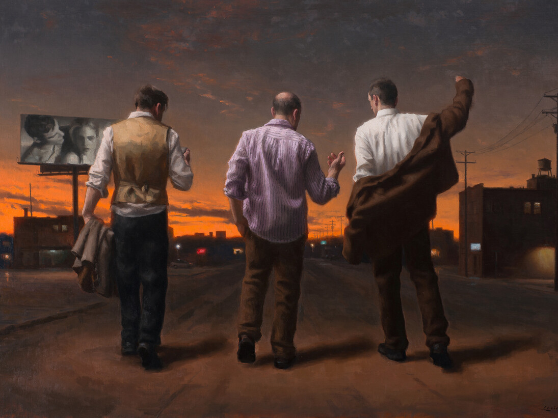 Steven J. Levin, After The Party, Oil on Linen, 26 x 40 inches, 2014