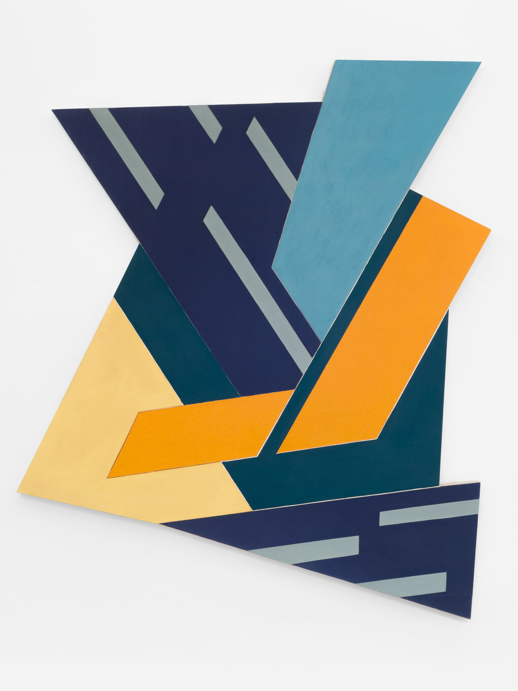 Frank Stella, Felsztyn II (detail), 1971. Acrylic, fabric, and collage on canvas, 106.75 x 90.5 inches. Courtesy of Paul Kasmin Gallery.