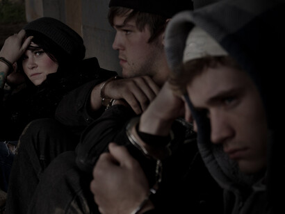 Young teenagers being arrested for crimes