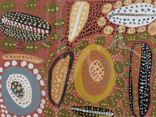 Mary Umagarri Tersa Taylor, Aru. Ochre on paper, 120x90cm