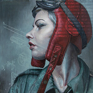 Kathrin Longhurst,
Strange 2020,
oil on linen,
90cm x 90cm. 