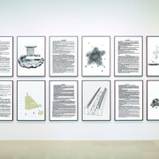gimhongsok, “Public Blank”, 2006-2007, 16 drawings and texts, pigment print on cotton paper 81 x 57.3 cm (each). Courtesy the Artist and Perrotin