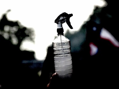 En medio de la protesta