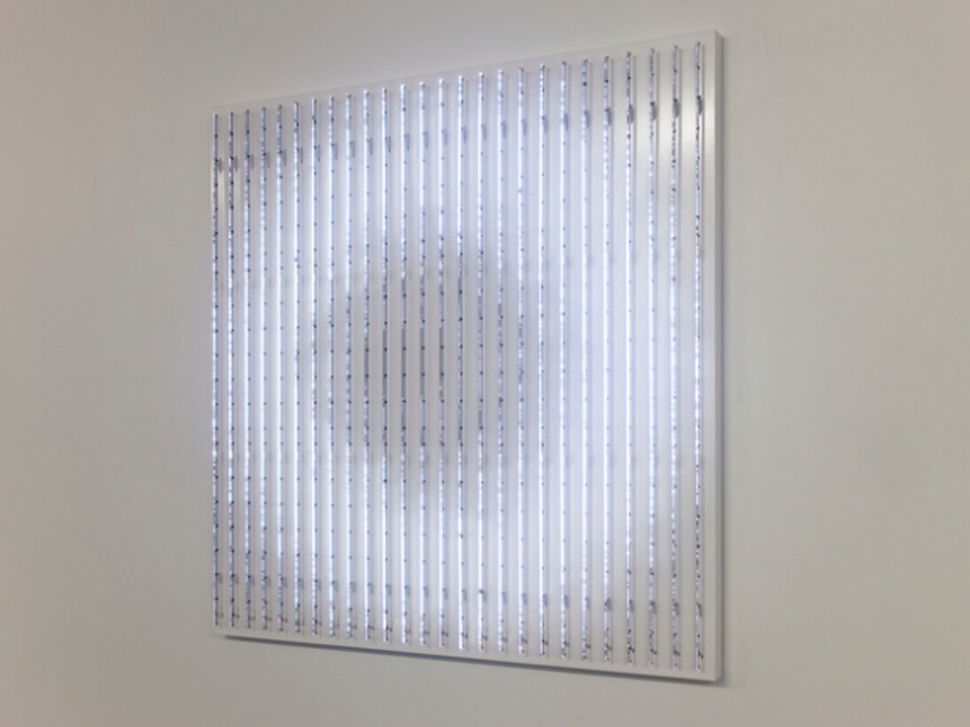 Leo Villareal, Exhibition view. Courtesy of Pace Gallery