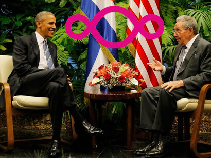 Barack Obama e Raul Castro
