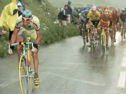 MArco Pantani inicia su histórica escapada en el Tour de 1998