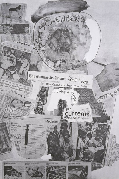 Robert Rauschenberg, Poster for Dayton's Gallery 12, 1970. Offset lithograph on paper. From an edition of 300, published by Dayton’s Gallery 12, produced by Styria Studio, New York, of which a hundred were signed. © Robert Rauschenberg Foundation.
