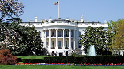 White House, the executive mansion of the President of the United States, located at 1600 Pennsylvania Avenue in Washington, D.C, US