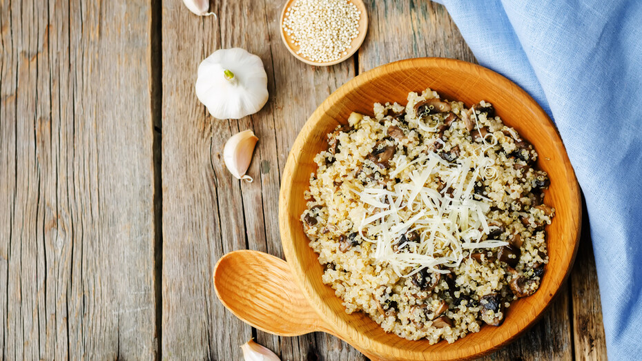 Risotto de quinua y champiñones