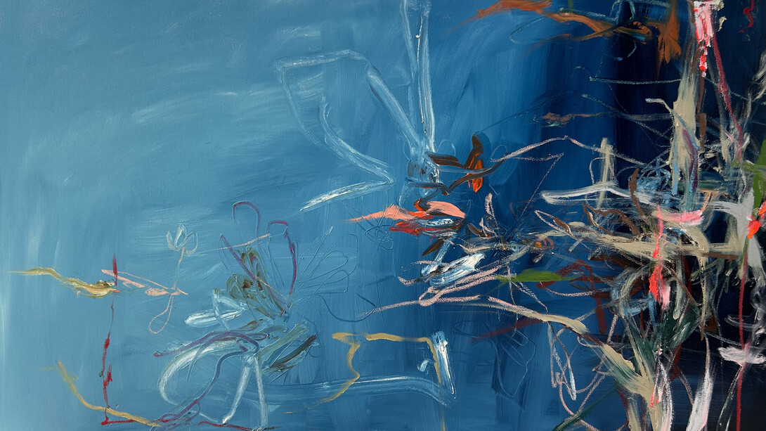 Diana Greenberg, Botanical in blue (detail), 2025. Courtesy of Wally Workman Gallery