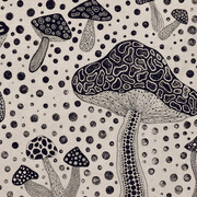 Yayoi Kusama, Mushrooms (detail), 1995. Courtesy of Ota Fine Arts
