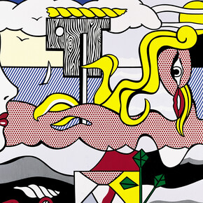 Roy Lichtenstein, Figures in landscape, 1977. Courtesy of Museum Franz Gertsch