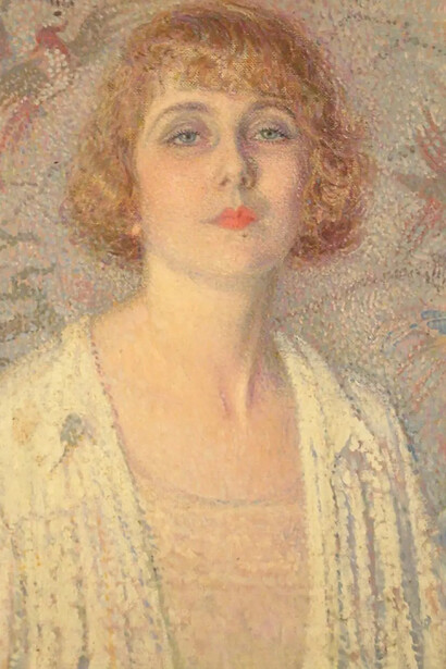 Emilia Bertolé, Autoritratto, XX sec. Con il passare degli anni, si specializza nel disegno e nella pittura e già a quattordici anni vende le sue opere per sostenere la famiglia