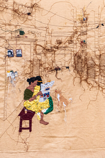 Moumita Basak, Taaja khabare (detail), 2026. Courtesy of Sakshi Gallery