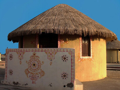 Bhungas of Ghandi nu Gam, Gujarat, are simple structures made from local material, and withstood the devastating earthquake