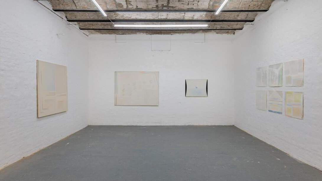 Riccardo Guarneri con Virgilio Guidi, Venezia, vista della mostra. Per gentile concessione di Galleria Michela Rizzo