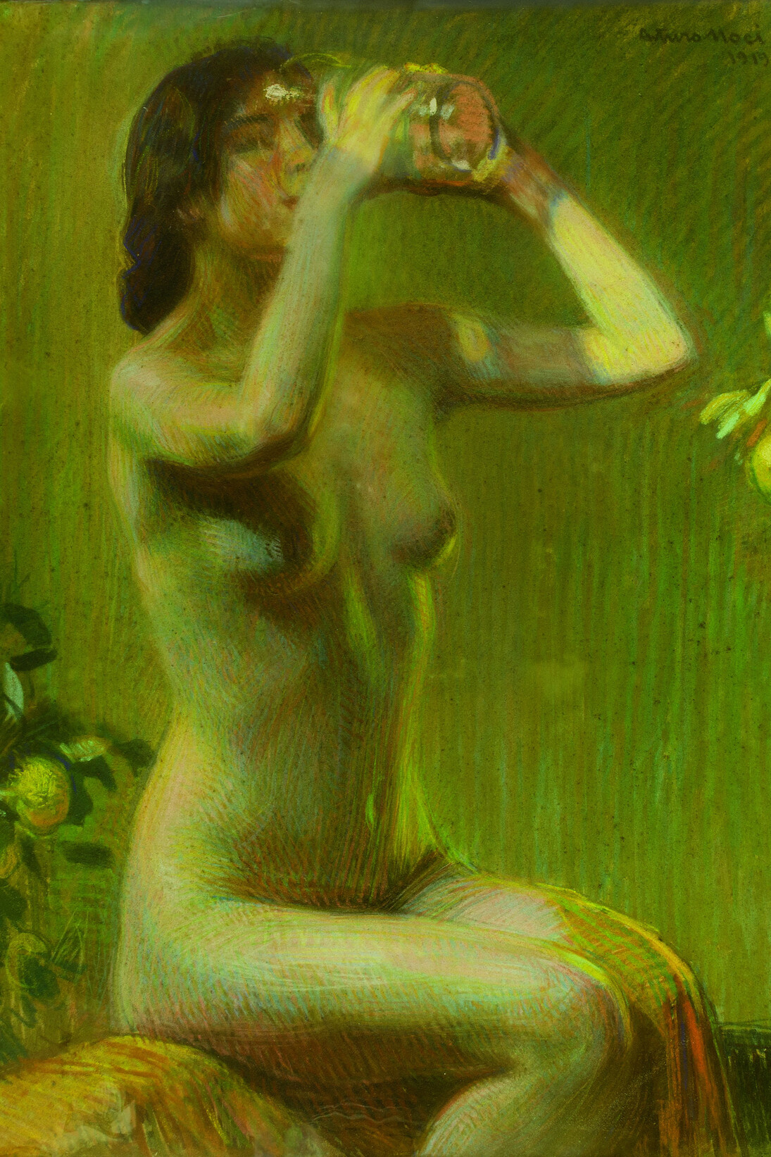 Arturo Noci, Estate, 1919, Collezione privata, Pastelli su carta, 98 x 70 cm
