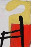 Detalle de "Sin título (Estudio para mural)", gouache sobre papel, Lee Krasner, 1940