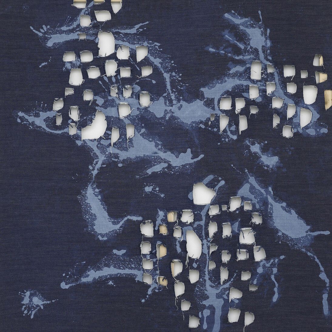 Valentina Liernur, ahh…ah…#12, 2014, Denim, bleach, 152 x 141 cm / 59.8 x 55.5 inches, Courtesy of Campoli Presti, London / Paris  