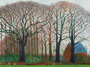 David Hockney, Bigger trees near Warter or/ou peinture sur le motif pour le nouvel age 
post-photographique, 2007. Avec l’aimable autorisation de la Fondation Louis Vuitton