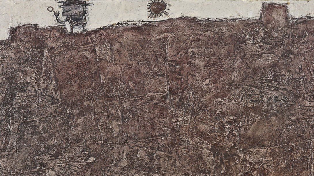 Le géologue (serie Tables paysagées, paysages du mental, pierres philosophiques, 1950 Fondation Gandur pour l'Art, Genéve