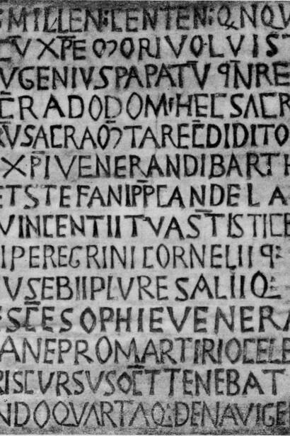 L'epigrafe della cappella di Santo Stefano