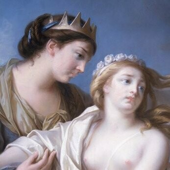 Élisabeth Louise Vigée Le Brun, "La inocencia se refugia en los brazos de la justicia", 1979