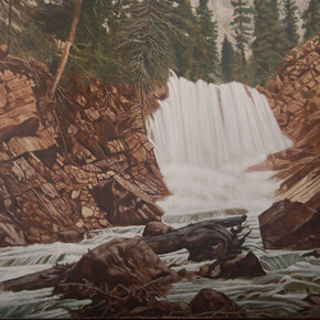 Cascade Sketch, 2014 24 x 30 oil on canvas by Mark Beard