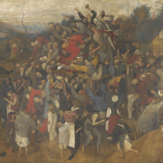 Pieter Bruegel el Viejo, El vino de la fiesta de san Martín (detalle), 1566 - 1567. Cortesía del Museo del Prado