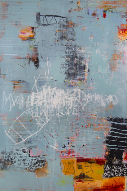 Sharon Booma, Silver current in the air (detail), 2026. Courtesy of LewAllen Galleries