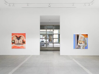 Allison Katz, Outta the bag, exhibition view. Courtesy of Hauser & Wirth Gallery