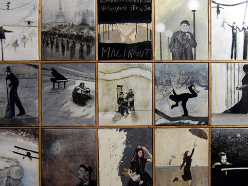 Lapo Gargani. "Quadri a manovella", 150x105 cm
