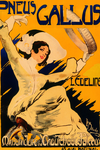 Yvonne Brudo, Pneus Gallus (Gallus tires) (detail), c 1900. Courtesy of Phoenix Art Museum