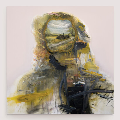 flowers in the Field, 2017. Oil and acrylic on canvas, 152 x 152 cm