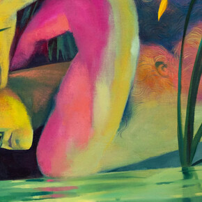 J. Carino, Looking back (detail), 2025. Courtesy of Yossi Milo Gallery