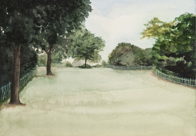 Fionna Murray, Blow Up 17 2015 watercolour on paper 14.7 x 21cm