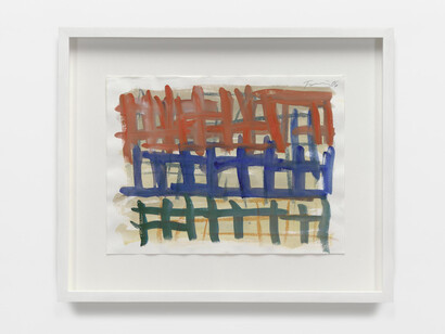 Günther Förg, Untitled, 2006, Watercolour paper, 55,3 x 67 cm (framed), Courtesy of Günther Förg Estate and Almine Rech Gallery