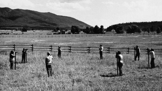 Nancy Holt, Missoula Ranch: Vision Encompassed, North of Missoula, Montana, 1972