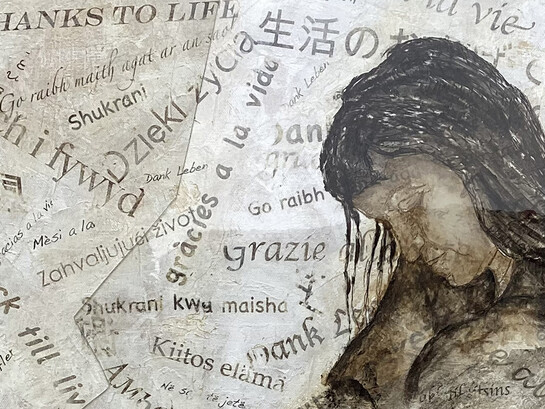 Pintura de Patrizia Desideri. Cuando la polarización fragmenta a la sociedad, la amistad demuestra que es posible seguir compartiendo la mesa
