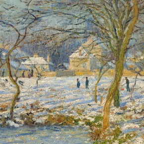 Claude Monet, La mare, effet de neige (détail), 1874–1875. Avec l'aimable autorisation du National Gallery of Canada