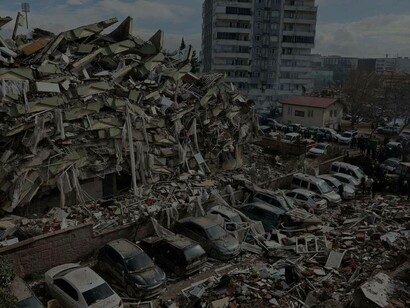 Civilians look for survivors under the rubble of collapsed buildings in Kahramanmaras, Turkey close to the quake’s epicenter